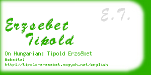 erzsebet tipold business card